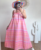Robe Vichy multicolore fluo