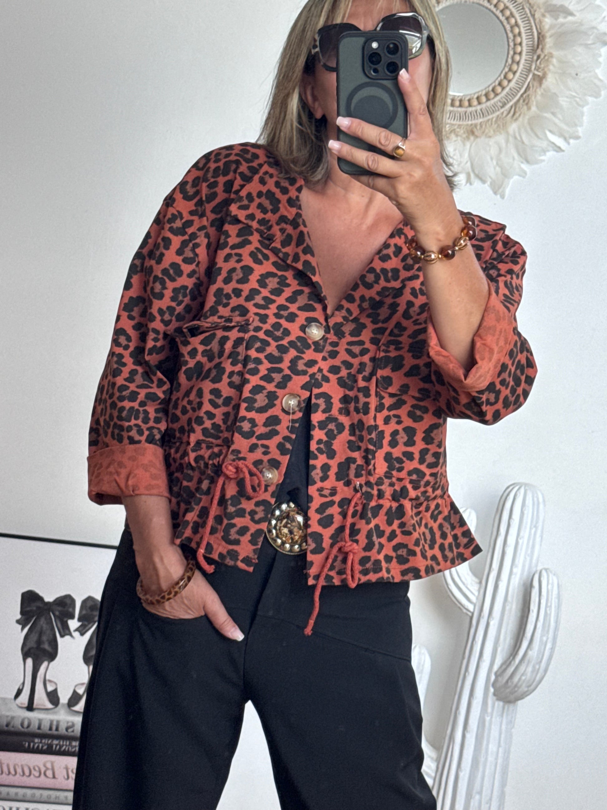 Veste Léo terracotta