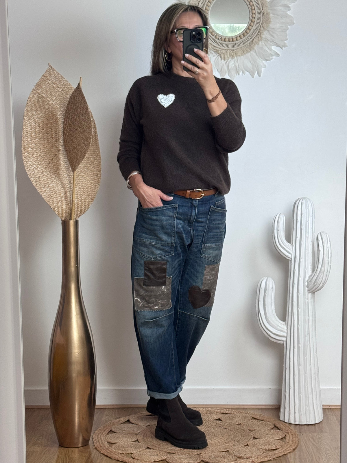 Jeans boy friend patchs