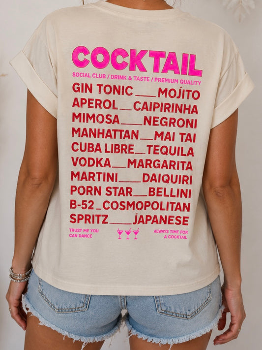 Teeshirt cocktail beige