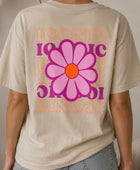 Teeshirt beige iconic et fleurs