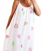 Robe à bretelles assez longue blanche