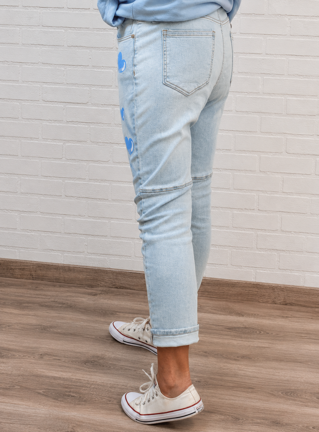 Jeans boyfriend coeurs