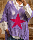 Pull crochet lilas