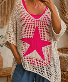Pull crochet beige