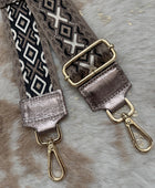 Sangle ou bandoulière pour sac cuir irisé cuivré