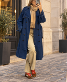 Trench jeans bleu brut