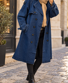 Trench jeans bleu brut