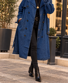 Trench jeans bleu brut