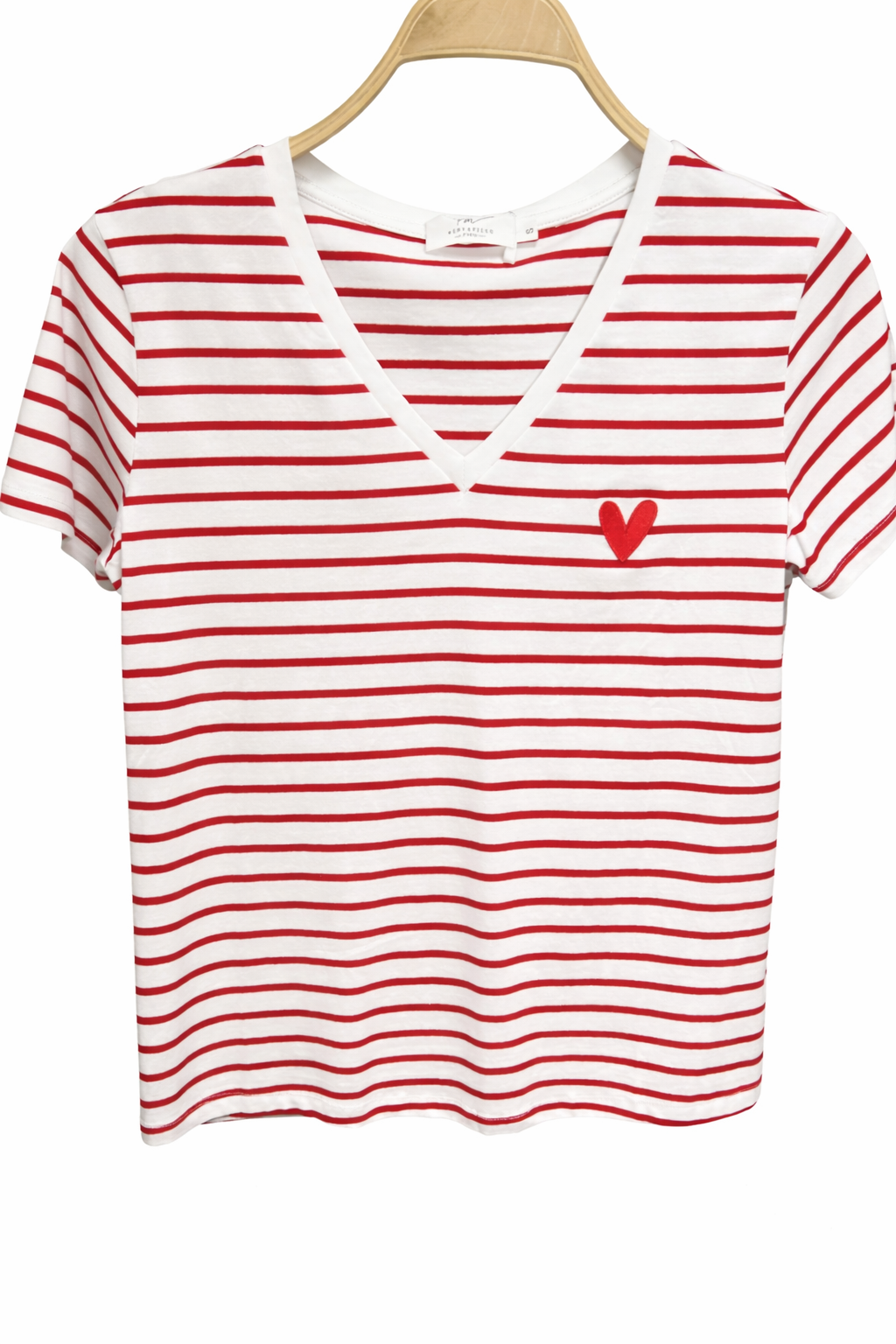 Teeshirt rayé rouge femme