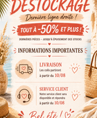 🎉DESTOCKAGE 🎉 INFOS IMPORTANTES