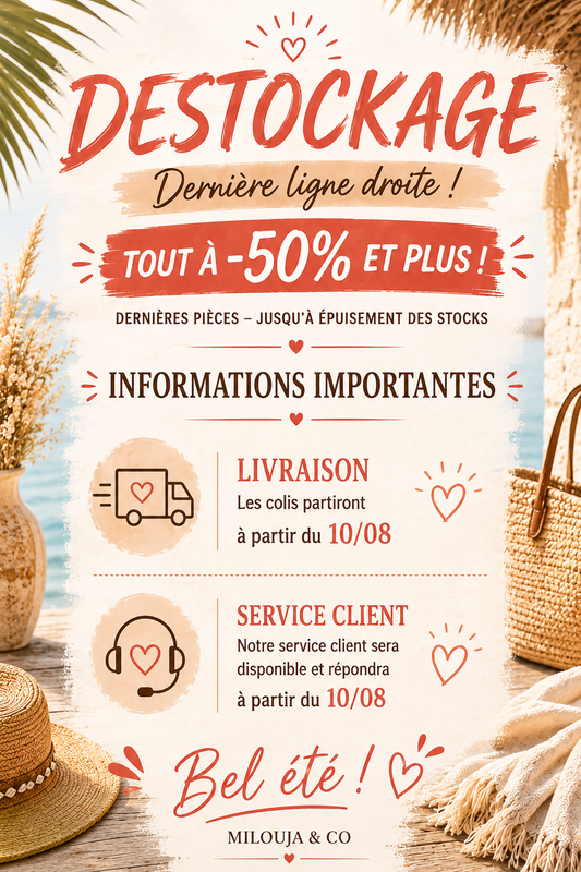 🎉DESTOCKAGE 🎉 INFOS IMPORTANTES
