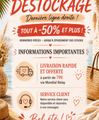 🎉DESTOCKAGE 🎉 INFOS IMPORTANTES