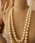 Collier perles Beiges