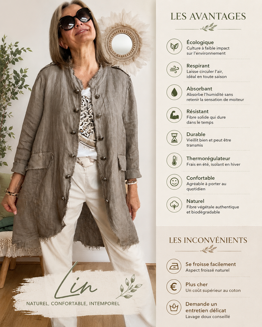 Veste lin taupe TU 42/48