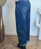 Jean barrel boutons