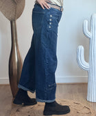 Jean barrel boutons