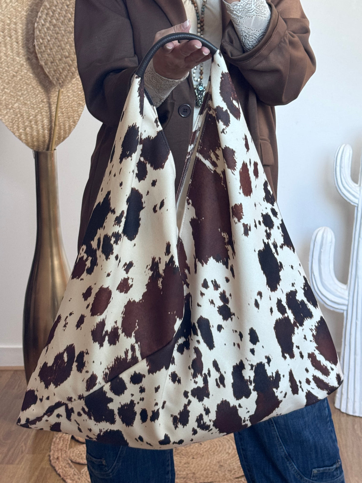 Sac cow marron