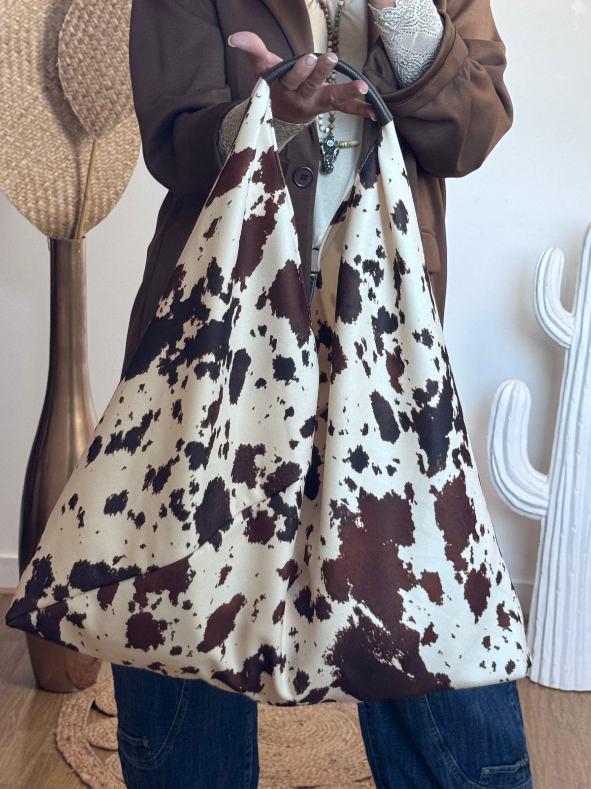 Sac cow marron