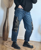 Jean baggy camouflage et dentelle