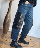 Jean baggy camouflage et dentelle
