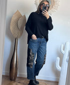 Jean baggy camouflage et dentelle