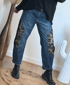 Jean baggy camouflage et dentelle