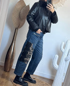 Jean baggy camouflage et dentelle