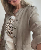 Veste lin taupe TU 42/48